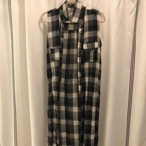 Blank NYC Black & White Gingham Pattern